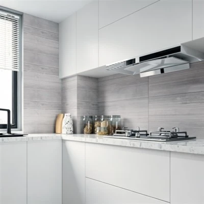 Carrelage mural en bois gris